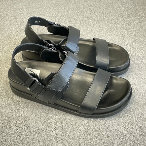 NEW  Dolce Vita Argyle Black Platform Sandals Women's Size 6 - Picture 1 of 6